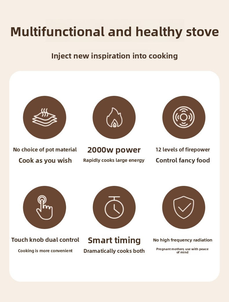 Strailine Infrared Ceramic Stove – High-Power Smart Cooker