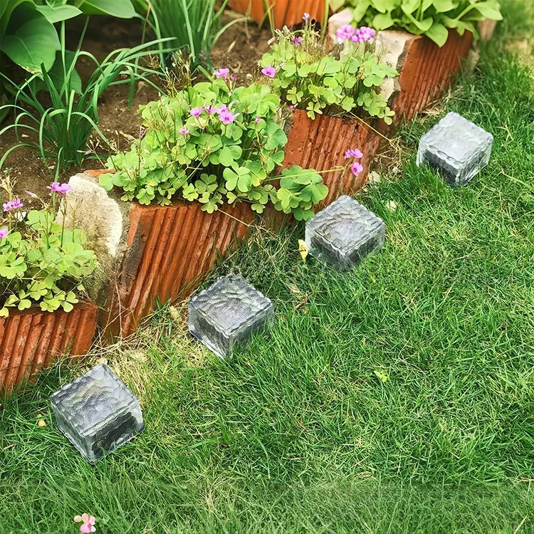 Strailine Solar LED Ice Brick Light – Outdoor Garden & Pathway Decorative Lamp