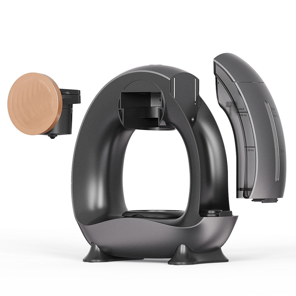 Strailine Noiseless Coffee Maker, 1400W, 240ml Water Tank, Compact One-Cup Coffee Machine with Cup ,Food Grade Material Filter,Drip Espresso, Black