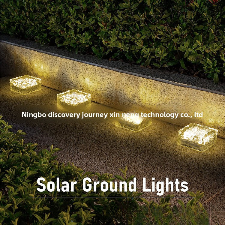 Strailine Solar LED Ice Brick Light – Outdoor Garden & Pathway Decorative Lamp