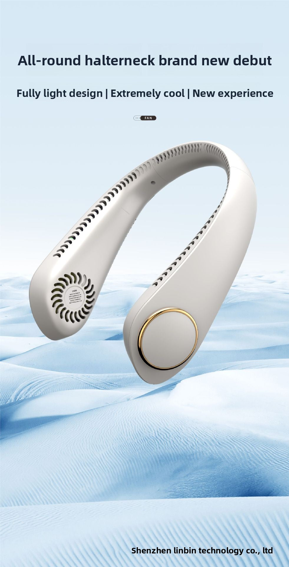 Strailine New Hanging Neck Fan, Portable Personal Cooling Fan, Handheld Bladeless Neck Fan