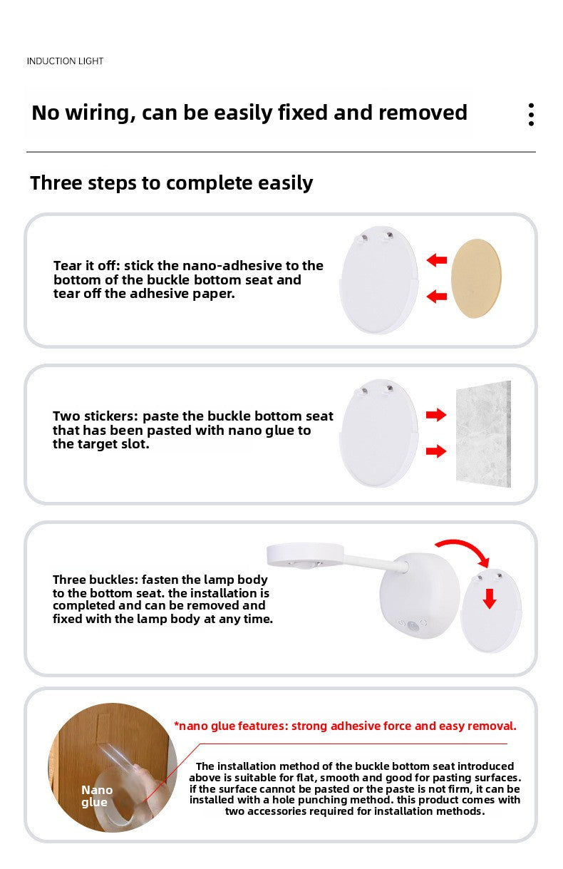 Streline Wireless Indoor Wall LED Spotlight – Smart Motion Sensor Light with Remote