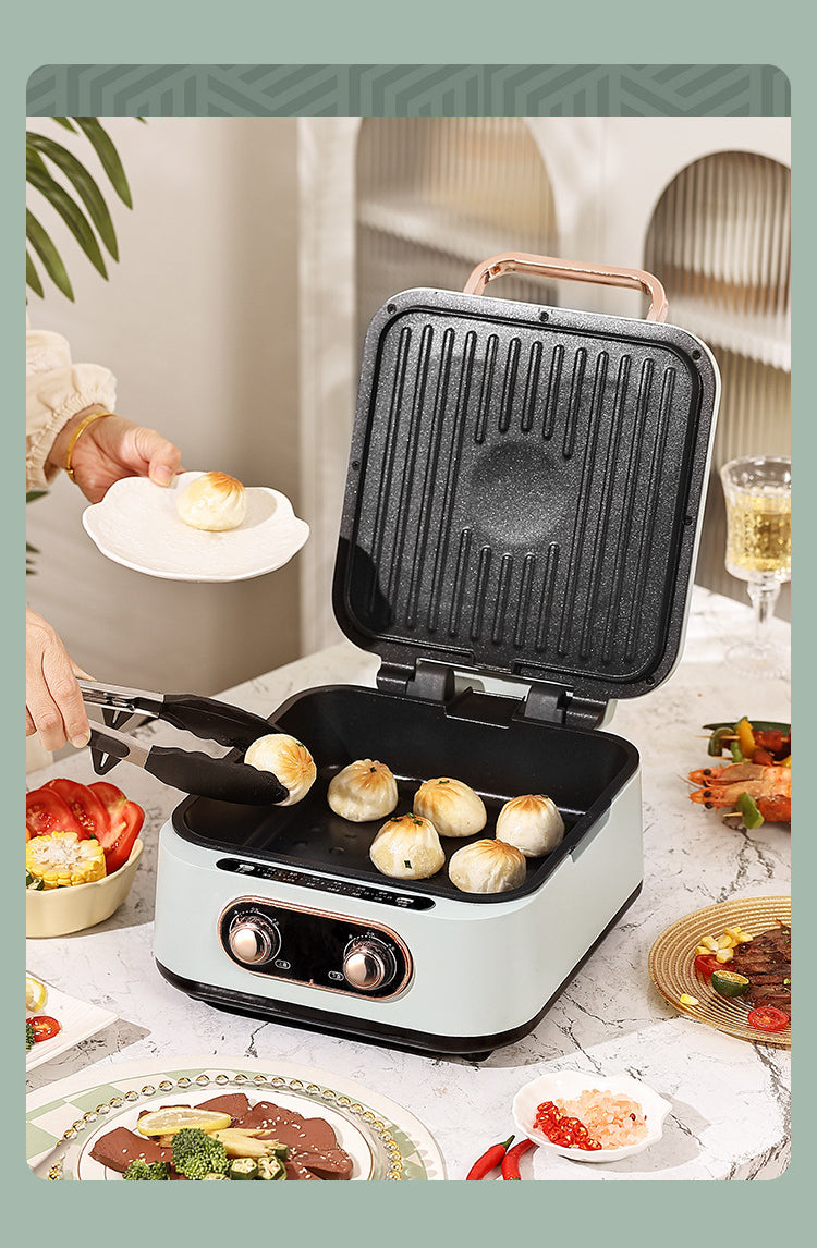 Straline Dual-Sided Electric Griddle - Deep Grill/Pan with Multi-Function Cooking