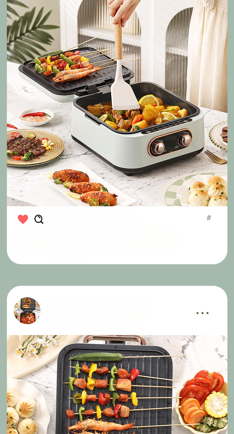 Straline Dual-Sided Electric Griddle - Deep Grill/Pan with Multi-Function Cooking