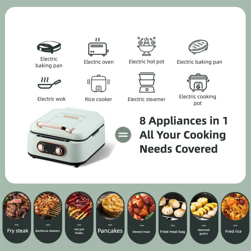 Straline Dual-Sided Electric Griddle - Deep Grill/Pan with Multi-Function Cooking