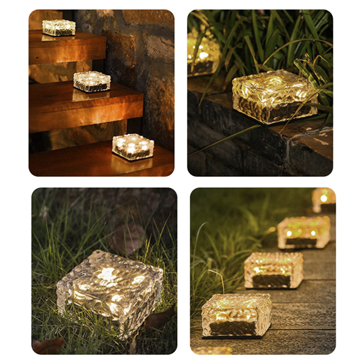 Strailine Solar LED Ice Brick Light – Outdoor Garden & Pathway Decorative Lamp