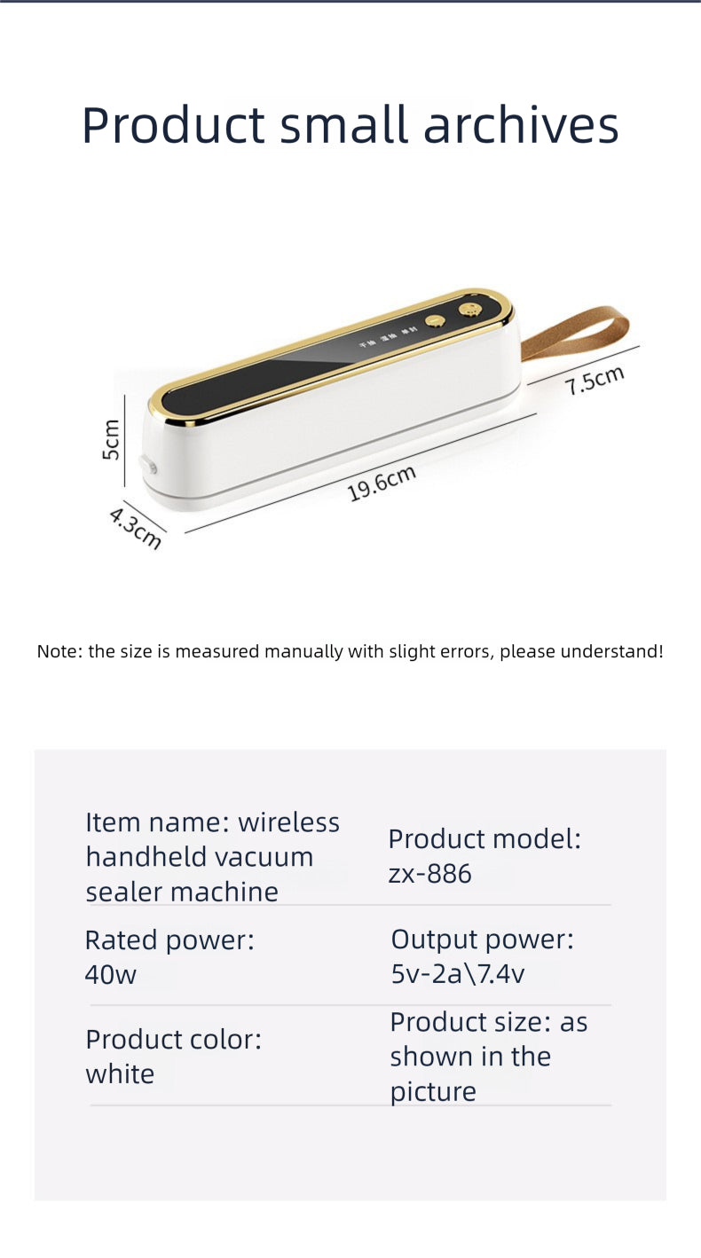Straline USB Mini Vacuum Sealer - Food Saver & Bag Sealer for Kitchen