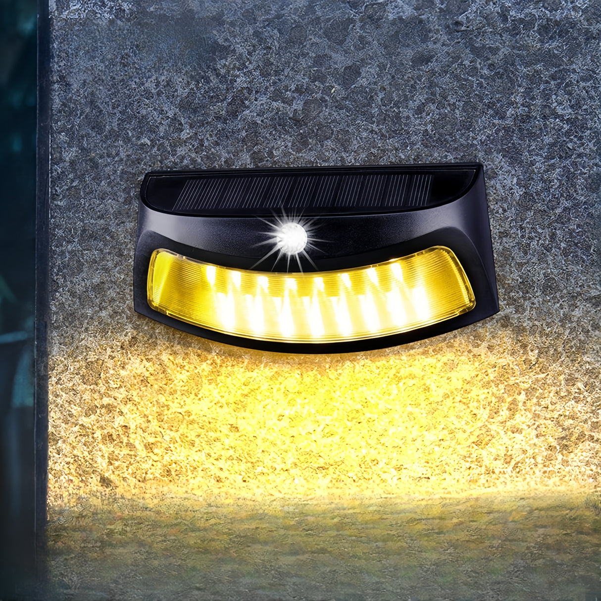 Solar Wall Lamp - IP65 waterproof, auto on/off, LED garden light for paths/terraces.