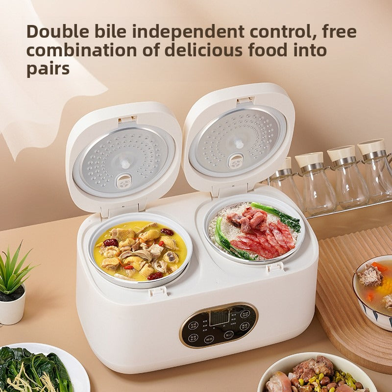 Strailine Dual-Pot Cooker: Healthy Low-Carb Meals for 1-3
