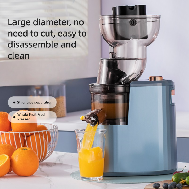 Strailine Slow juicer cold press,3-in-1 multi-function  juicer machine, smoothies, and nut milks, orange juice blender,Blue