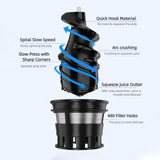 Strailine Slow juicer cold press,3-in-1 multi-function  juicer machine, smoothies, and nut milks, orange juice blender,Blue