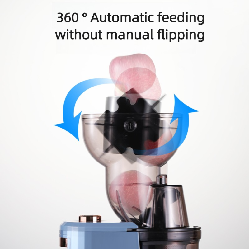 Strailine Slow juicer cold press,3-in-1 multi-function  juicer machine, smoothies, and nut milks, orange juice blender,Blue