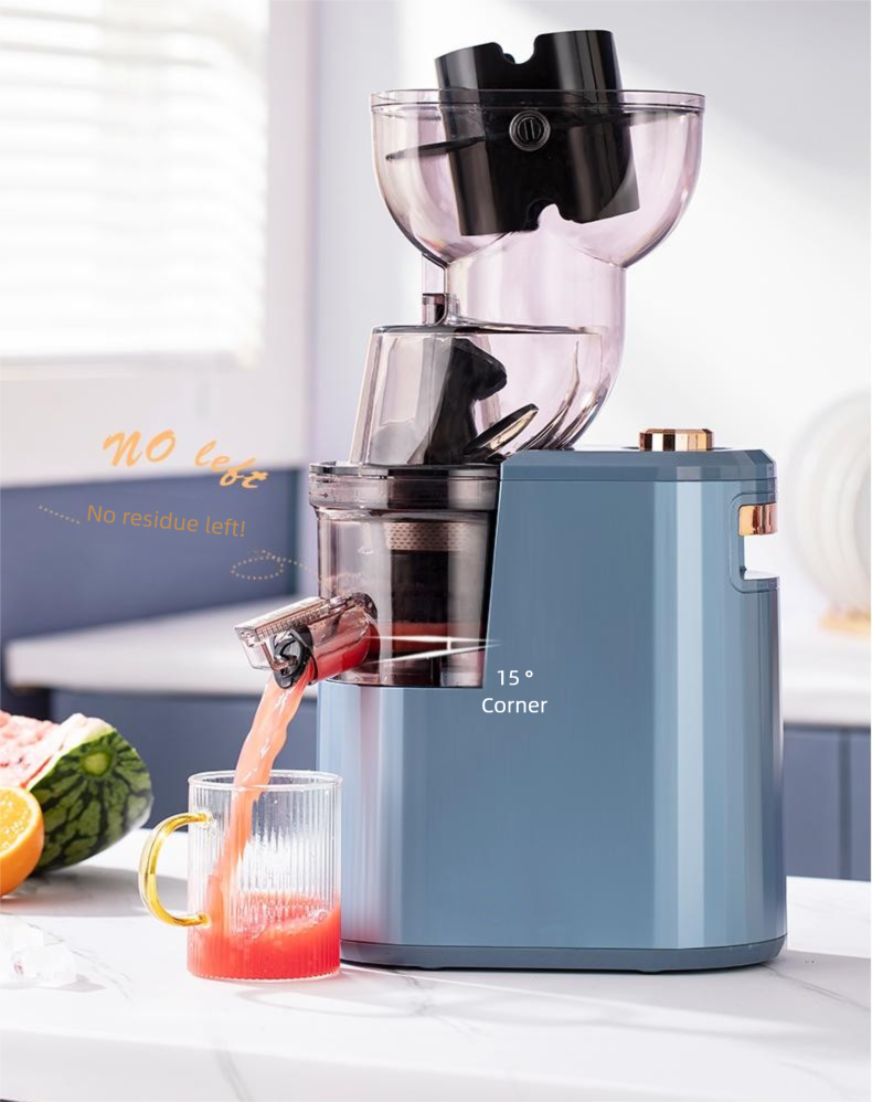 Strailine Slow juicer cold press,3-in-1 multi-function  juicer machine, smoothies, and nut milks, orange juice blender,Blue