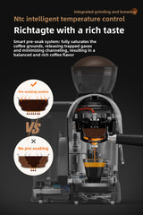 Strailine Espresso Coffee Machine with Grinder & Milk Frother – Semi-Automatic, Compact, Home & Commercial Use