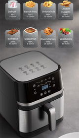 Strailine Multi-Function Air Fryer – Stainless Steel, Large Capacity