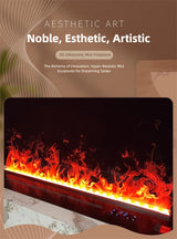 Straline Smart Media Console: Built-In 3D Flame Fireplace & Ultrasonic Humidifier