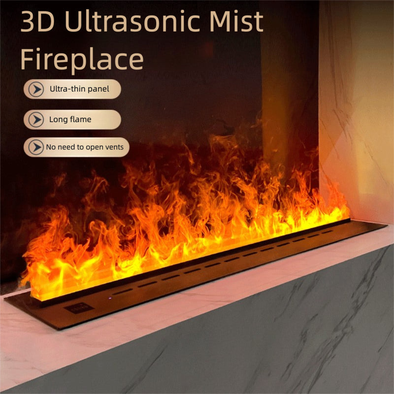 Straline Smart Media Console: Built-In 3D Flame Fireplace & Ultrasonic Humidifier