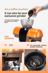 Strailine Espresso Coffee Machine with Grinder & Milk Frother – Semi-Automatic, Compact, Home & Commercial Use