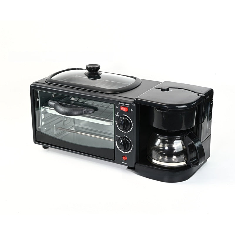 Strailine 3-in-1 Multifunctional Breakfast Machine: Oven, Frying Pan & Coffee Maker