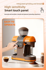 Strailine Espresso Coffee Machine with Grinder & Milk Frother – Semi-Automatic, Compact, Home & Commercial Use